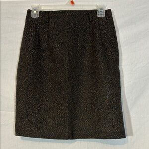 Talbots Elegant Black Tweed Skirt